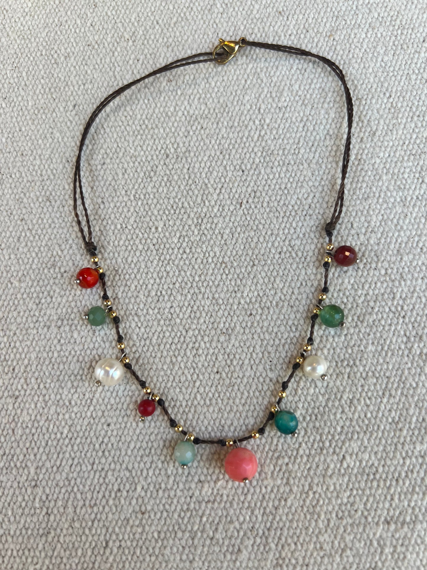 Collar Cavalletta Dos perlas