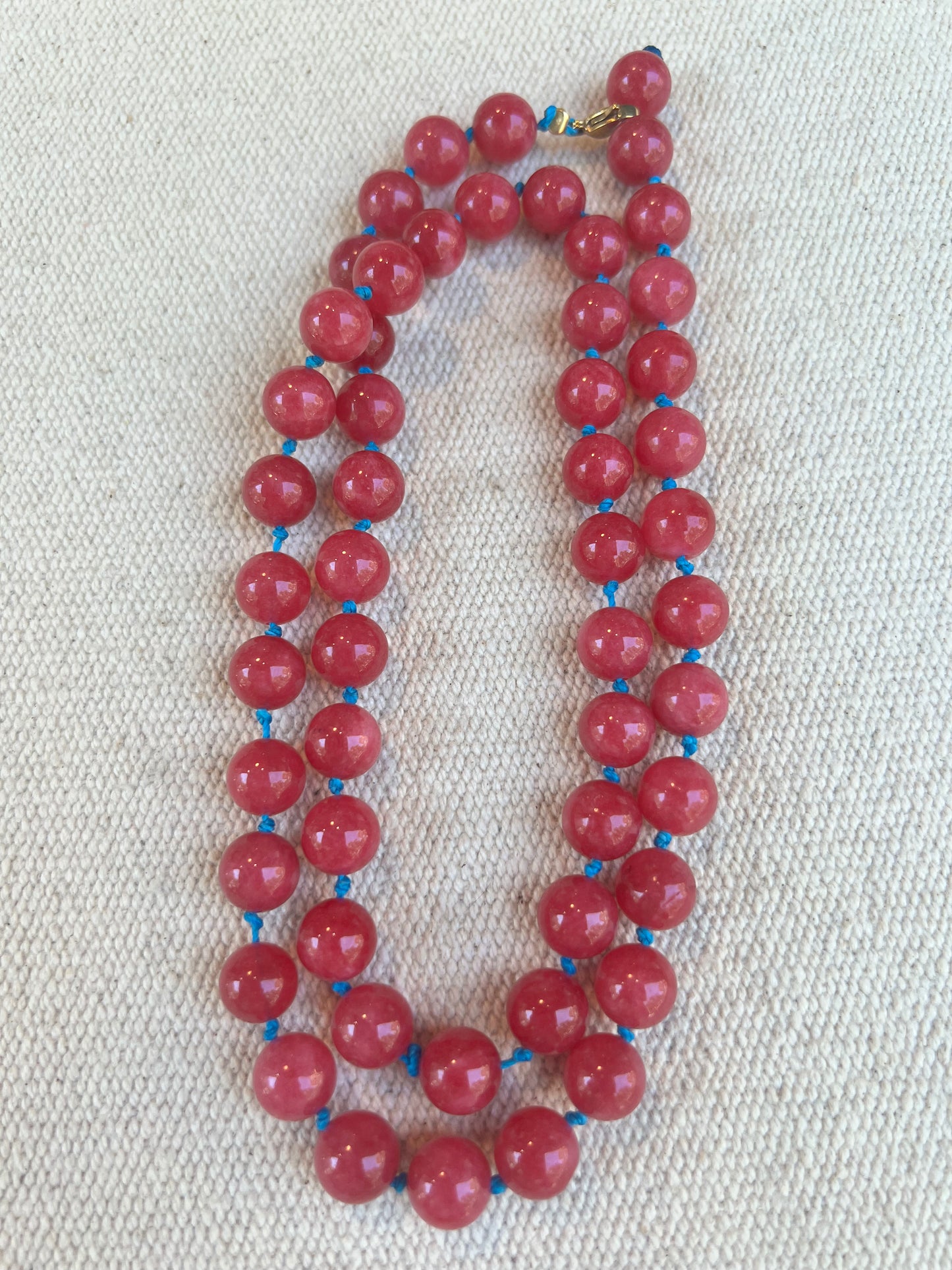 Collar jade Cereza azul