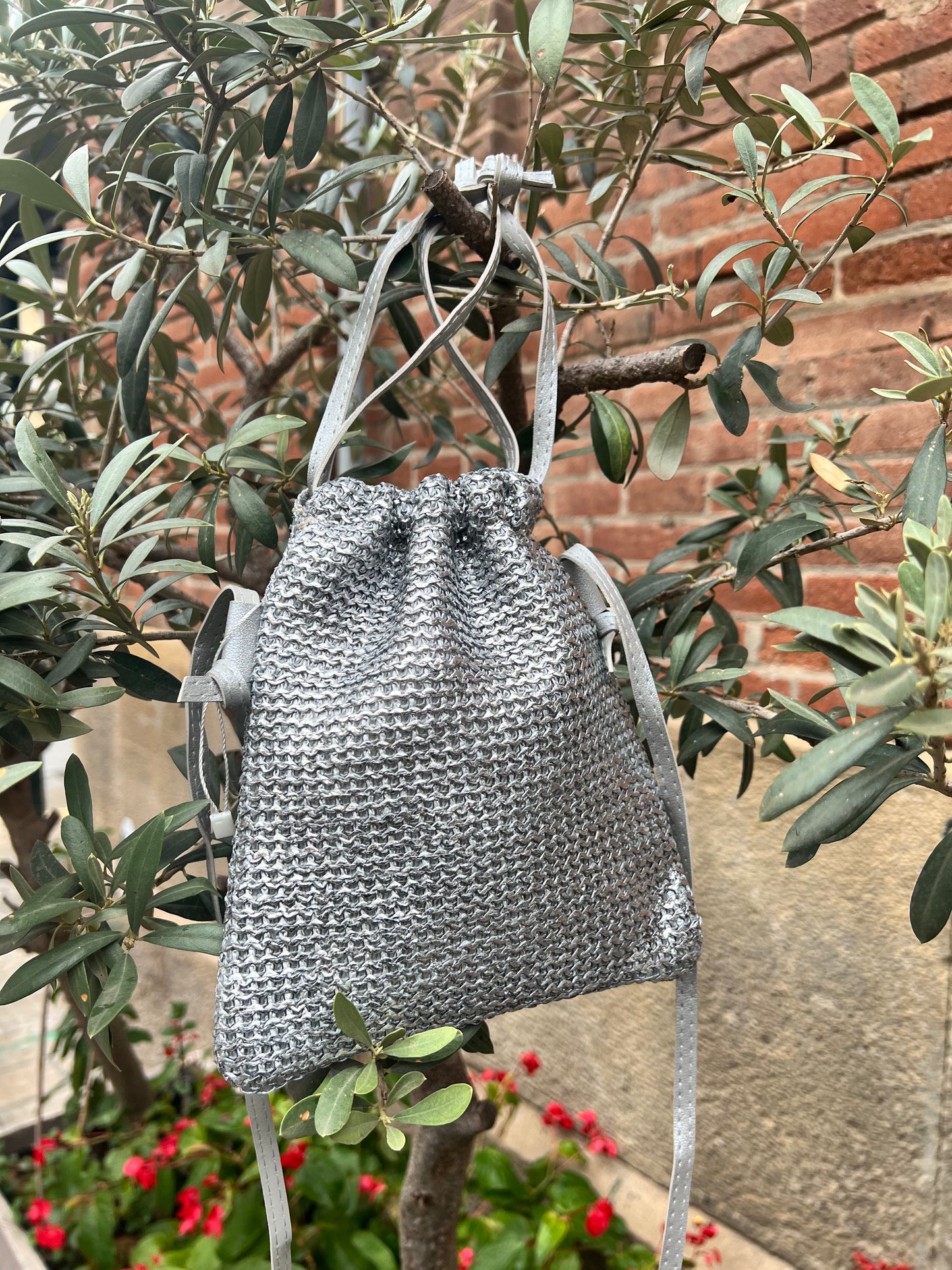 Bolso plateado