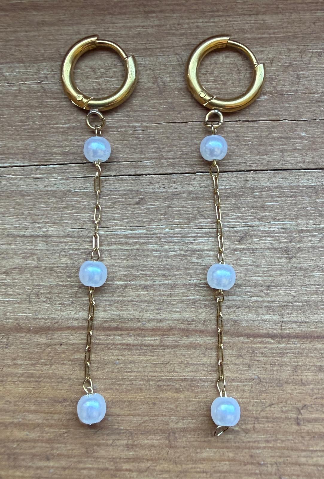 Pendientes Aros Perla