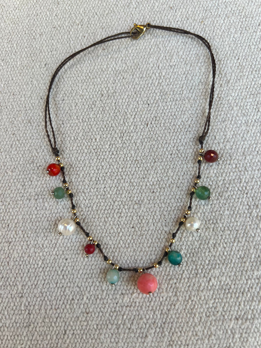 Collar Cavalletta Dos perlas