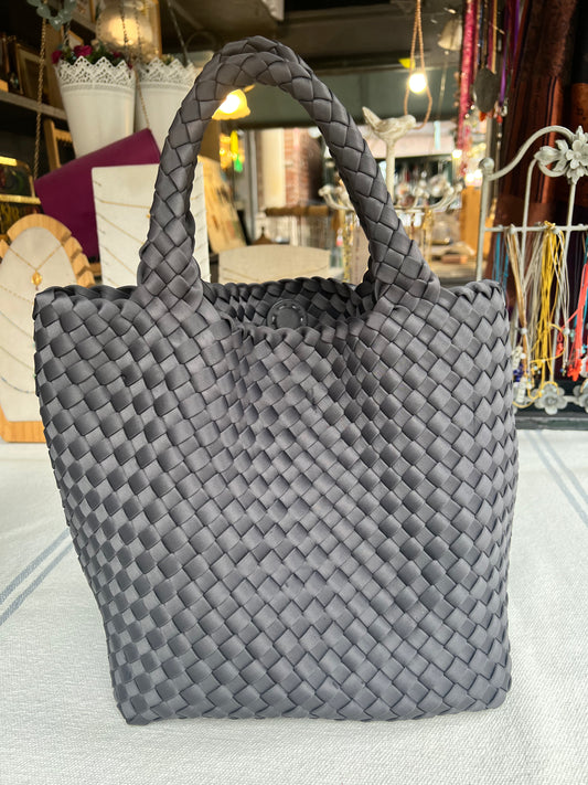 Bolso Trenzado Gris