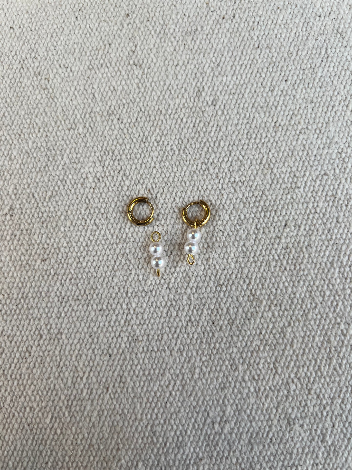 Pendientes Doble Perla