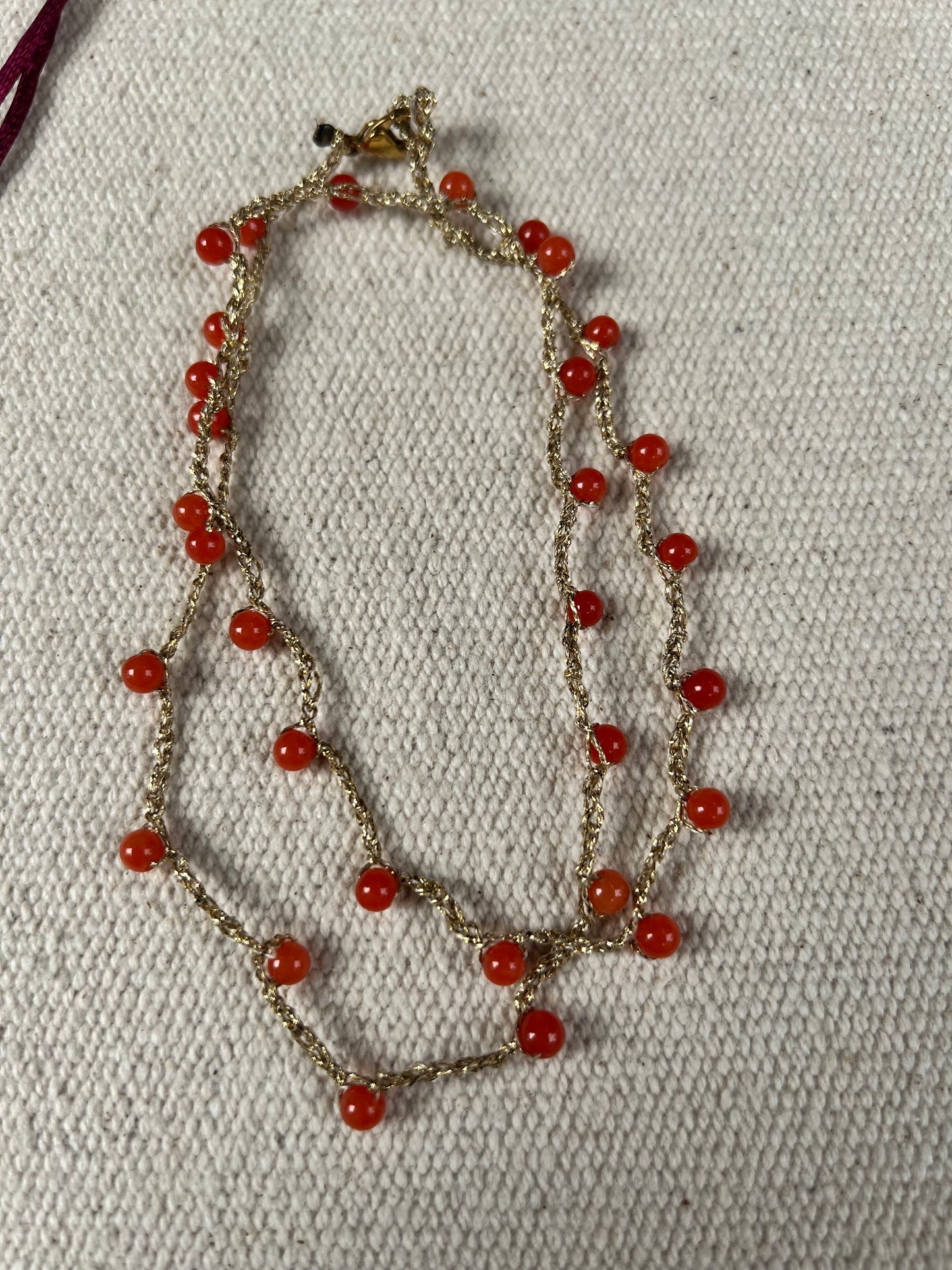 Collar Floren Ágata Naranja