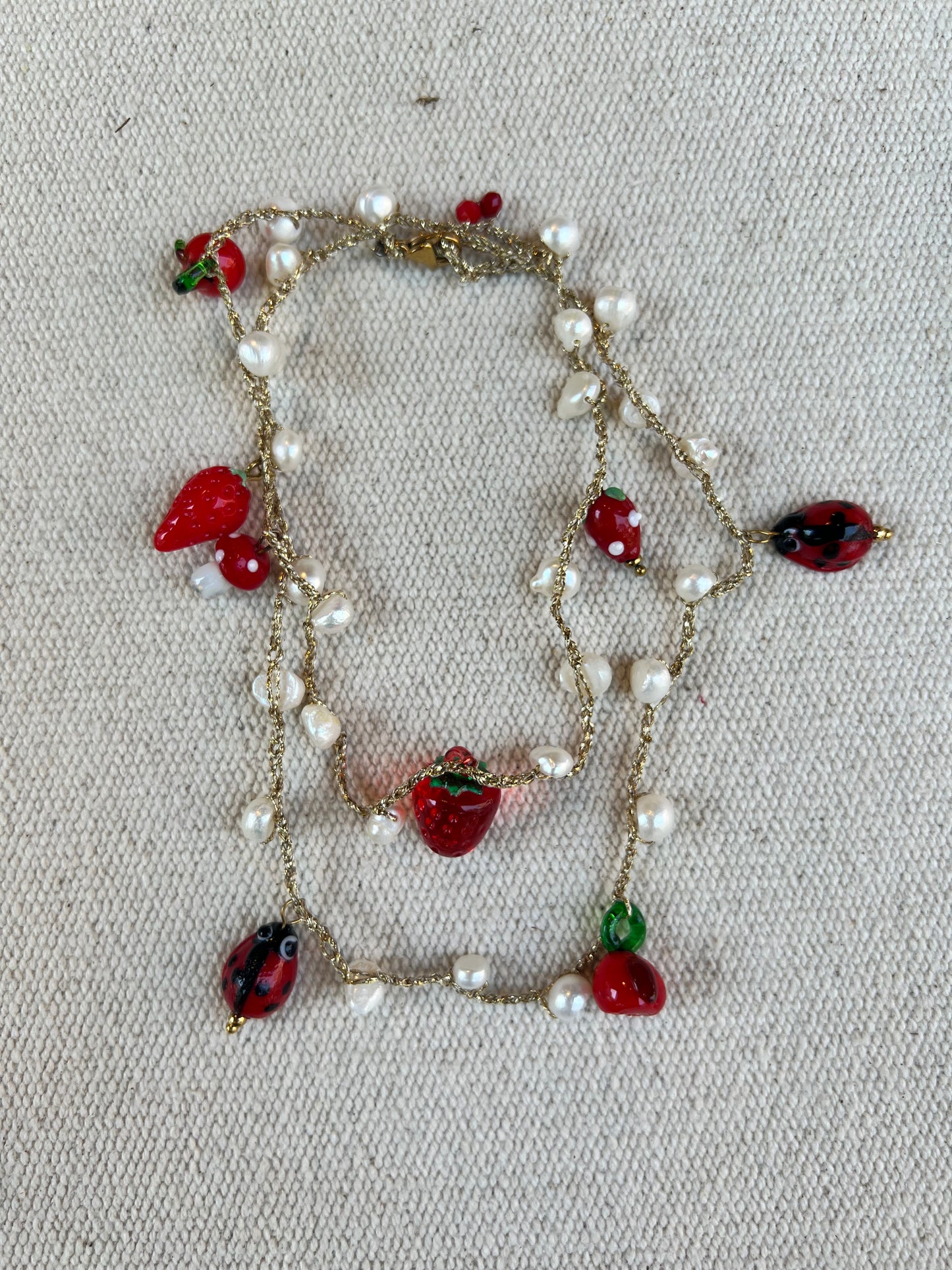 Collar Floren charms y Perlas