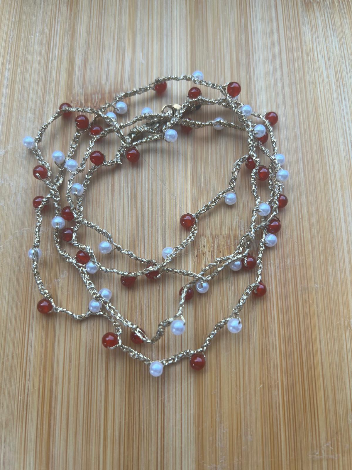 Collar Florentino Coral Perla