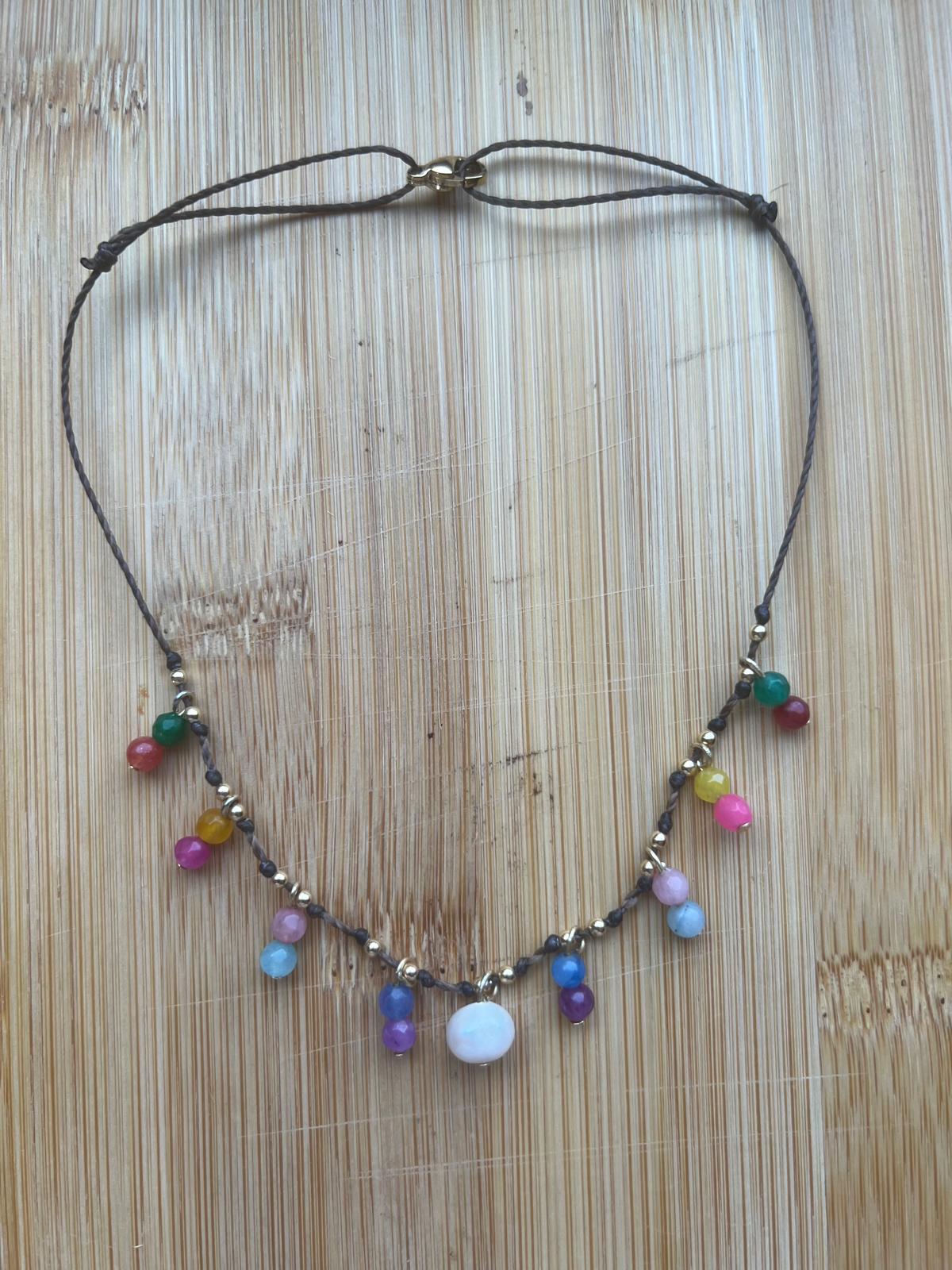 Gargantilla Cavalletta doble jade